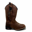 BotaFaca Econômica \n                                    - Couro Crazy Horse Nescau | Bordados Bege