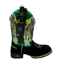 BotaFaca Muladeiros do Brasil\n                                    - Cano Estampa | Gáspea Couro Nobuck Preto | Bordado Bege