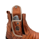 BotinaCanivete Tatu\n                                    - Couro Látego Pinhão Queima Estilizado em Tatu