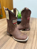 Texana Bernardo - Couro Horse Nescau/Bordado Americano