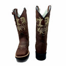 BotaFaca Milionário e José Rico\n                                    - Couro Crazy Horse Nescau | Bordados Bege