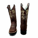 BotaFaca Milionário e José Rico\n                                    - Couro Crazy Horse Nescau | Bordados Bege