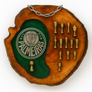 Tábua Rústica Personalizada - Palmeiras + Kit Churrasco Personalizado