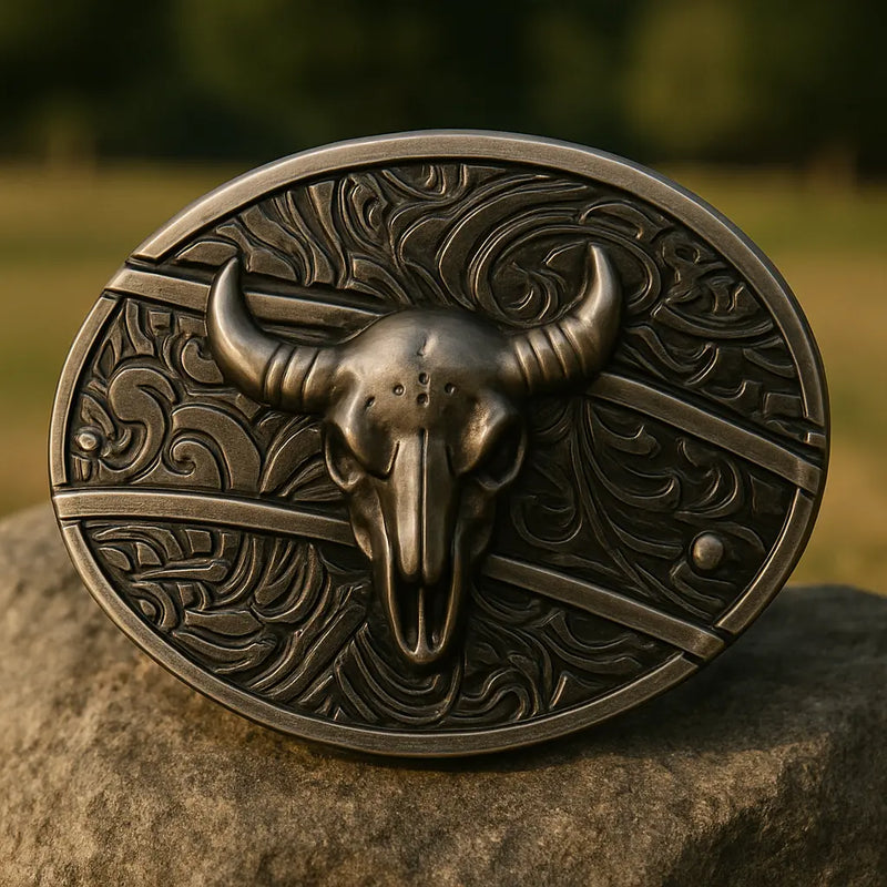 Fivela Cabeça de Touro com Canivete Secreto - Esporatto