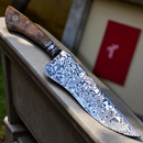 Faca Artesanal em Aço Damasco – Edição Colecionador – Padrão Aleatório – 10" Lâmina