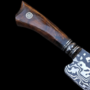 Faca Artesanal em Aço Damasco – Edição Colecionador – Padrão Aleatório – 9" Lâmina