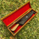 Faca Artesanal Premium para Churrasco NAIPS + Caixa em Madeira + Case em couro