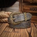 Cinto Western Antigo em Couro Premium – Esporatto