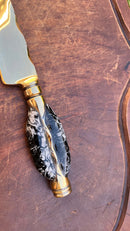 Faca Artesanal Exclusiva Banhada a Ouro 24k - EDIÇÃO LIMITADA E NUMERDA - SOMENTE 5 PEÇAS