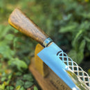 Faca de Churrasco 10" 3mm Lâmina Renda com Cabo madeira + Case especial em couro