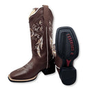 BotaFaca Filtro dos Sonhos\n                                    - Couro Látego Marrom | Bordado com Linha 3D Mesclada