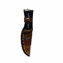 BotaFaca Americana Gold\n                                    - Couros Fóssil Havana e Havana Chapado | Bordados Estrelas | Tons Marrom e Bege