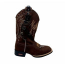 BotaFaca Mulas\n                                    - Couro Nobuck Chocolate | Bordado Ferrugem