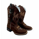 BotaFaca Mulas\n                                    - Couro Nobuck Chocolate | Bordado Ferrugem