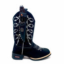 BotaFaca Aramada\n                                    - Couro Nobuck Preto | Bordado Branco