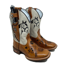 BotaFaca AgroShow\n                                    - Couro Cano Napa Flay Bege | Couro Gáspea Fóssil Havana Chapado