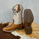 BotaFaca Cavaleiro\n                                    - Couro Cano Napa Flay Bege | Couro Gáspea Fóssil Havana Chapado