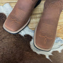 BotaFaca Touro\n                                    - Couro Crazy Horse Nescau | Bordado Ferrugem