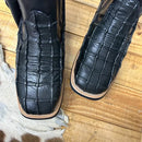 BotinaCanivete Dinossauro\n                                    - Couro Látego Preto Estilizado em Dinossauro